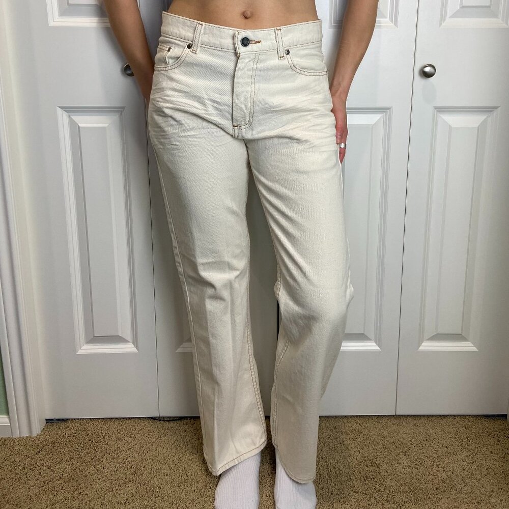 Perry Ellis men's cream jeans
